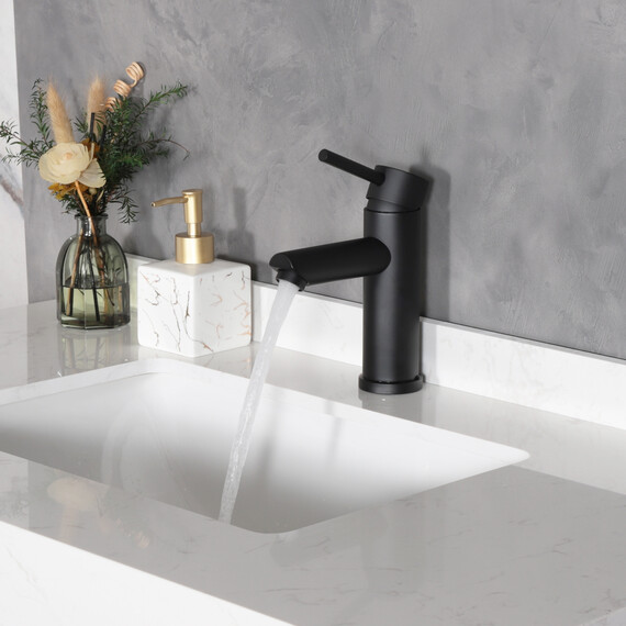 СМЕСИТЕЛЬ ДЛЯ РАКОВИНЫ GID BERLIN SS080-BM-K SS080BMK ЧЕРНЫЙ МАТОВЫЙ