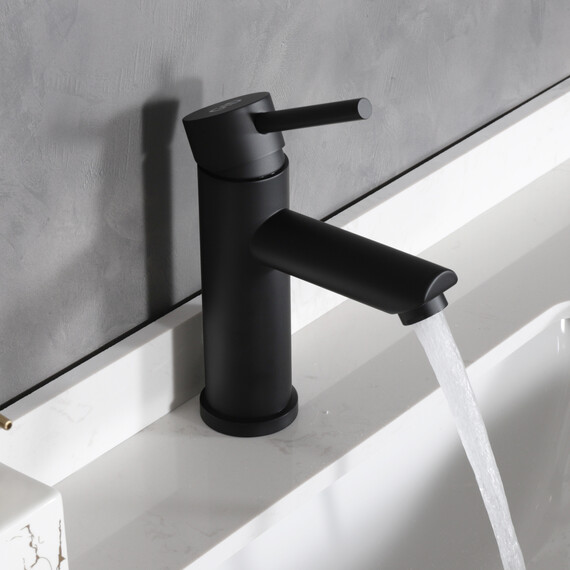 СМЕСИТЕЛЬ ДЛЯ РАКОВИНЫ GID BERLIN SS080-BM-K SS080BMK ЧЕРНЫЙ МАТОВЫЙ