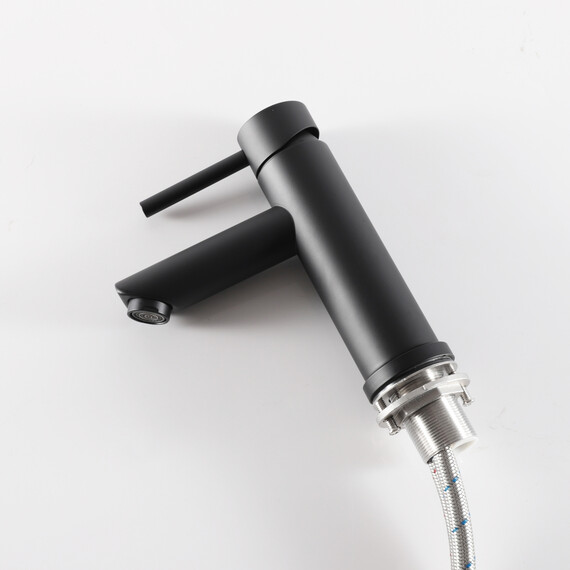 СМЕСИТЕЛЬ ДЛЯ РАКОВИНЫ GID BERLIN SS080-BM-K SS080BMK ЧЕРНЫЙ МАТОВЫЙ