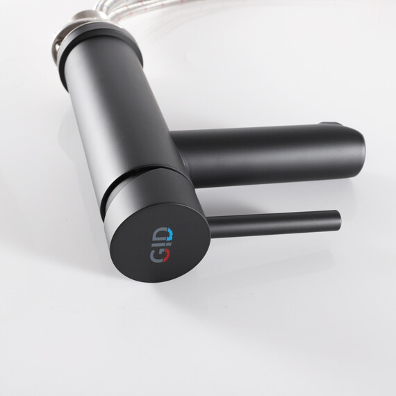 СМЕСИТЕЛЬ ДЛЯ РАКОВИНЫ GID BERLIN SS080-BM-K SS080BMK ЧЕРНЫЙ МАТОВЫЙ