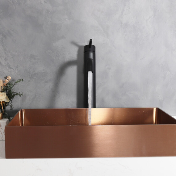 СМЕСИТЕЛЬ ВЫСОКИЙ ДЛЯ РАКОВИНЫ GID INGA SS096-BM-D SS096BMD ЧЕРНЫЙ МАТОВЫЙ