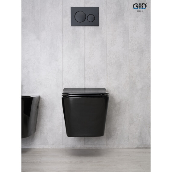 УНИТАЗ ПОДВЕСНОЙ GID TR2144BL ЧЕРНЫЙ ГЛЯНЕЦ