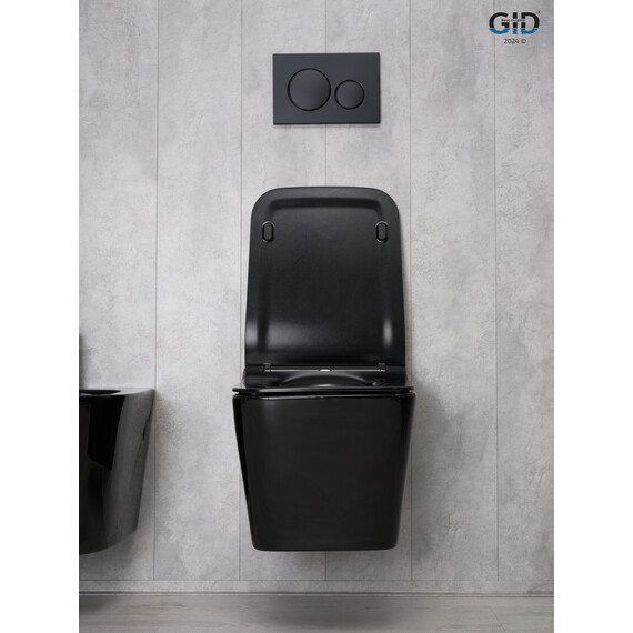 УНИТАЗ ПОДВЕСНОЙ GID TR2144BL ЧЕРНЫЙ ГЛЯНЕЦ