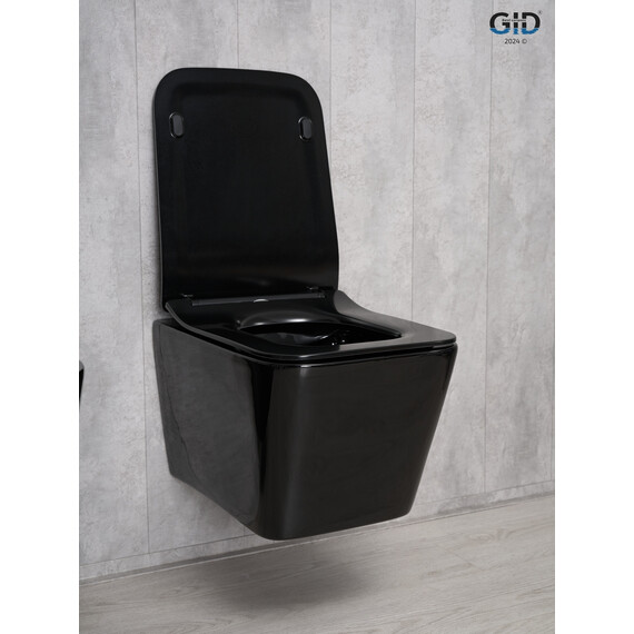 УНИТАЗ ПОДВЕСНОЙ GID TR2144BL ЧЕРНЫЙ ГЛЯНЕЦ