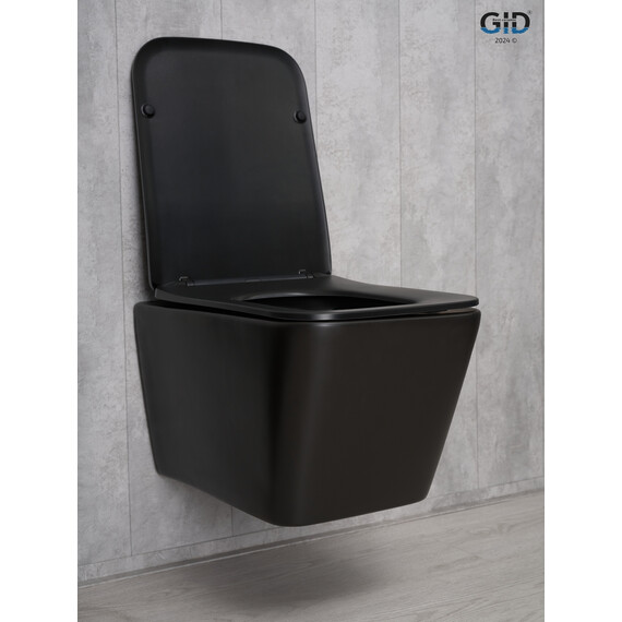 УНИТАЗ ПОДВЕСНОЙ GID TR2144BM ЧЕРНЫЙ МАТОВЫЙ