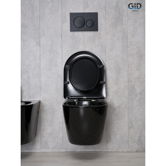 БЕЗОБОДКОВЫЙ ПОДВЕСНОЙ УНИТАЗ GID TR2198-18 С ПРОЧНОЙ КРЫШКОЙ-МИКРОЛИФТ ИЗ ДЮРОПЛАСТА
