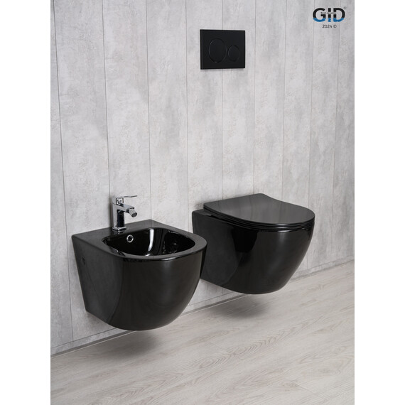 БЕЗОБОДКОВЫЙ ПОДВЕСНОЙ УНИТАЗ GID TR2198-18 С ПРОЧНОЙ КРЫШКОЙ-МИКРОЛИФТ ИЗ ДЮРОПЛАСТА