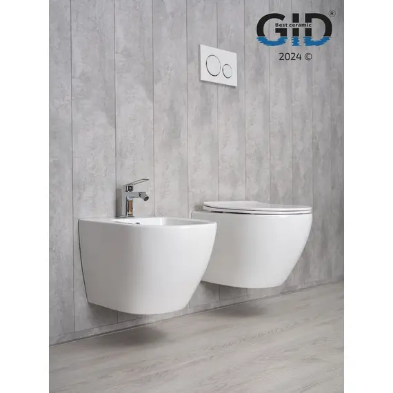 БЕЗОБОДКОВЫЙ ПОДВЕСНОЙ УНИТАЗ GID TR2198 С ПРОЧНОЙ КРЫШКОЙ-МИКРОЛИФТ ИЗ ДЮРОПЛАСТА