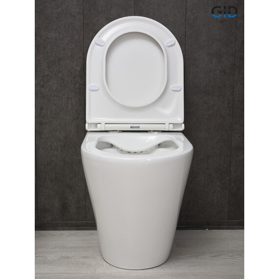 ПРИСТАВНОЙ УНИТАЗ GID TRS-263 БЕЛЫЙ БЕЗОБОДКОВЫЙ