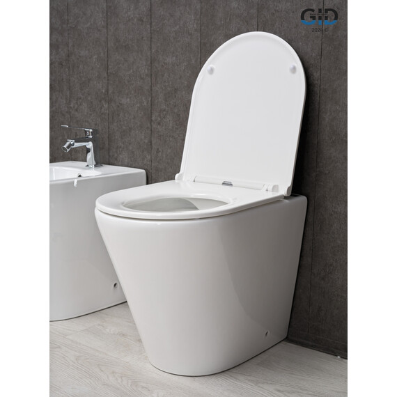 ПРИСТАВНОЙ УНИТАЗ GID TRS-263 БЕЛЫЙ БЕЗОБОДКОВЫЙ
