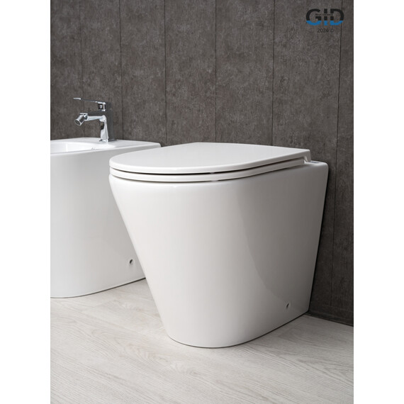 ПРИСТАВНОЙ УНИТАЗ GID TRS-263 БЕЛЫЙ БЕЗОБОДКОВЫЙ
