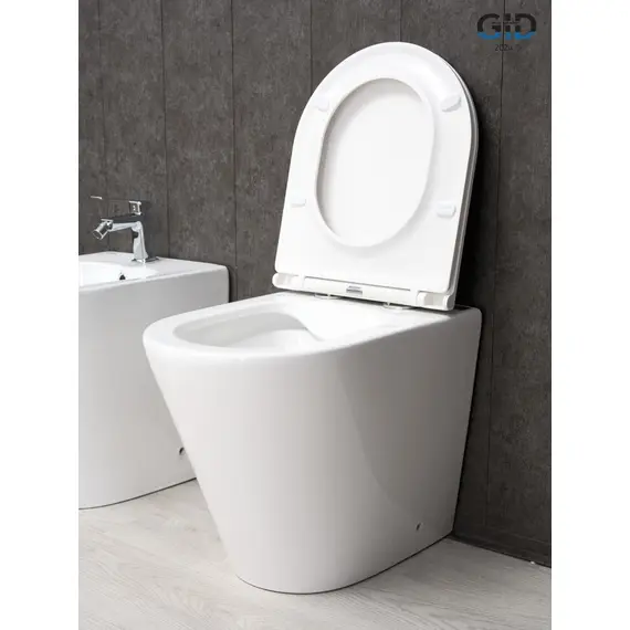 ПРИСТАВНОЙ УНИТАЗ GID TRS-263 БЕЛЫЙ БЕЗОБОДКОВЫЙ