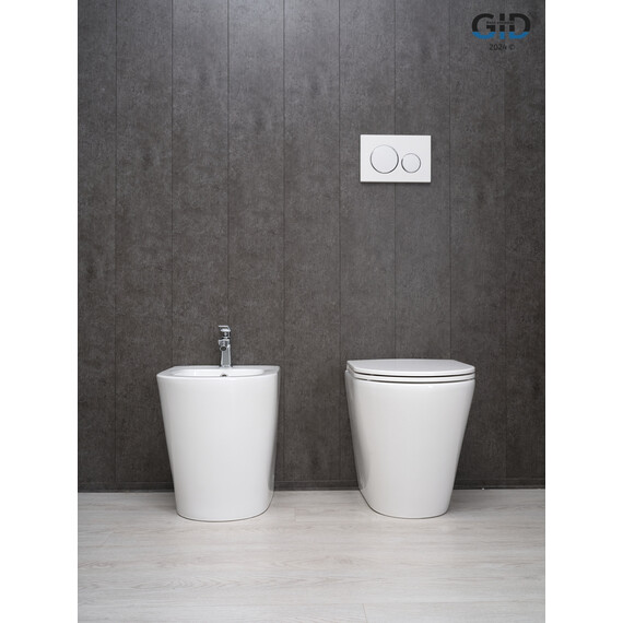 ПРИСТАВНОЙ УНИТАЗ GID TRS-263 БЕЛЫЙ БЕЗОБОДКОВЫЙ