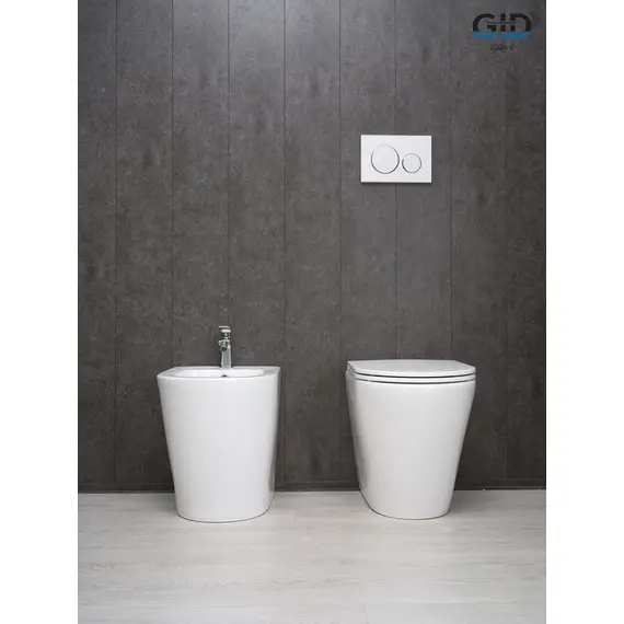ПРИСТАВНОЙ УНИТАЗ GID TRS-263 БЕЛЫЙ БЕЗОБОДКОВЫЙ