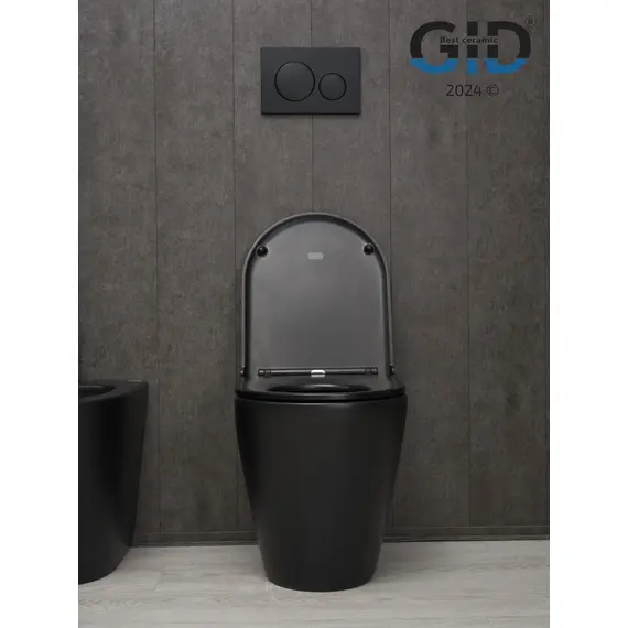 ПРИСТАВНОЙ УНИТАЗ GID TRS-263BM ЧЕРНЫЙ МАТОВЫЙ БЕЗОБОДКОВЫЙ