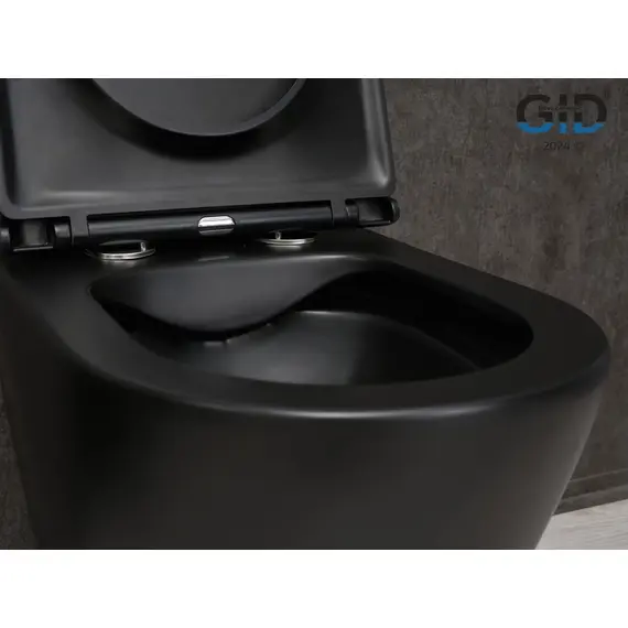 ПРИСТАВНОЙ УНИТАЗ GID TRS-263BM ЧЕРНЫЙ МАТОВЫЙ БЕЗОБОДКОВЫЙ