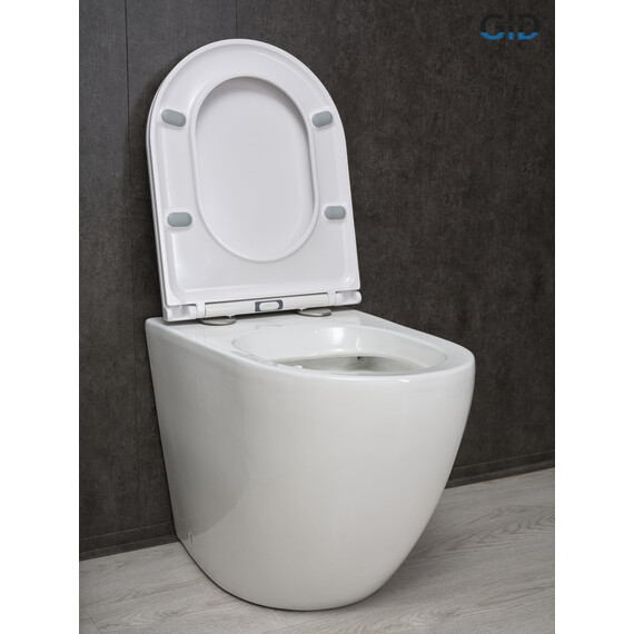 ПРИСТАВНОЙ УНИТАЗ GID TRS-269 БЕЛЫЙ БЕЗОБОДКОВЫЙ