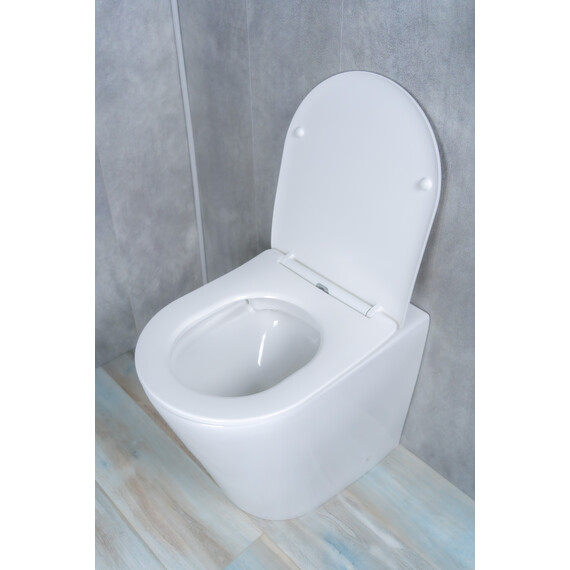 ПРИСТАВНОЙ УНИТАЗ GID TRS-263 БЕЛЫЙ БЕЗОБОДКОВЫЙ