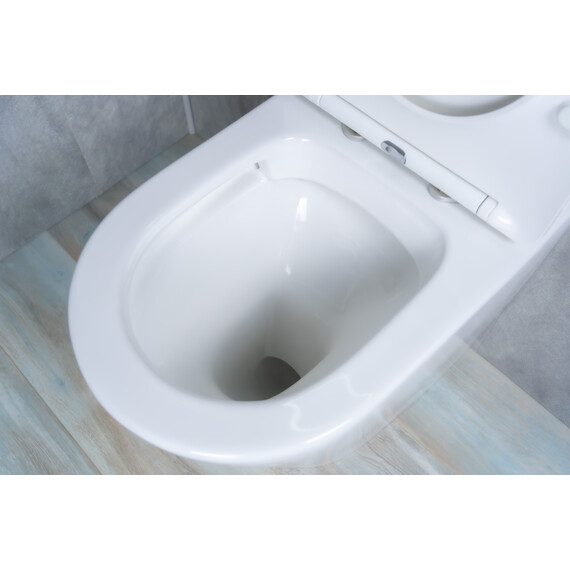 ПРИСТАВНОЙ УНИТАЗ GID TRS-263 БЕЛЫЙ БЕЗОБОДКОВЫЙ