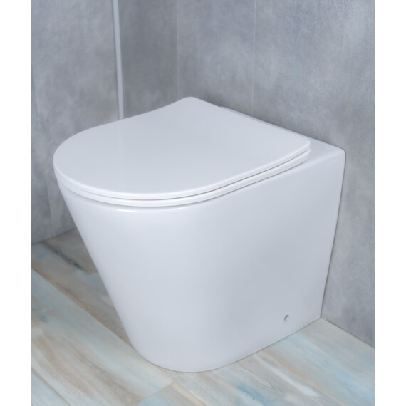 ПРИСТАВНОЙ УНИТАЗ GID TRS-263 БЕЛЫЙ БЕЗОБОДКОВЫЙ