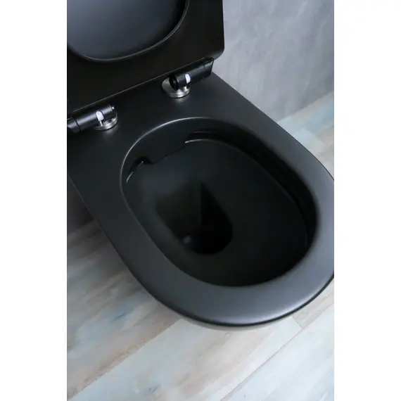 ПРИСТАВНОЙ УНИТАЗ GID TRS-269BM ЧЕРНЫЙ МАТОВЫЙ БЕЗОБОДКОВЫЙ