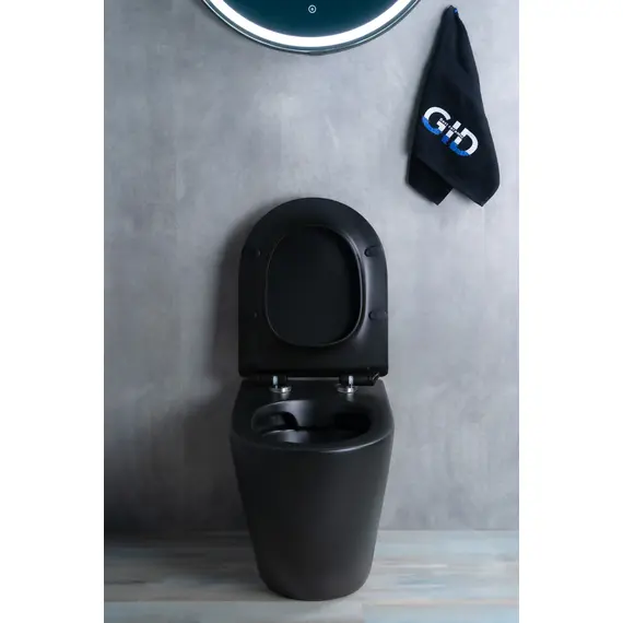 ПРИСТАВНОЙ УНИТАЗ GID TRS-269BM ЧЕРНЫЙ МАТОВЫЙ БЕЗОБОДКОВЫЙ