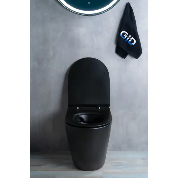 ПРИСТАВНОЙ УНИТАЗ GID TRS-269BM ЧЕРНЫЙ МАТОВЫЙ БЕЗОБОДКОВЫЙ