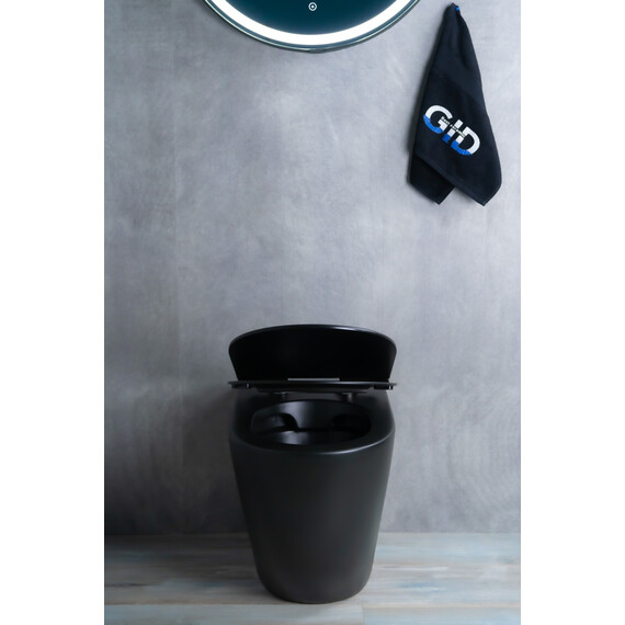 ПРИСТАВНОЙ УНИТАЗ GID TRS-269BM ЧЕРНЫЙ МАТОВЫЙ БЕЗОБОДКОВЫЙ