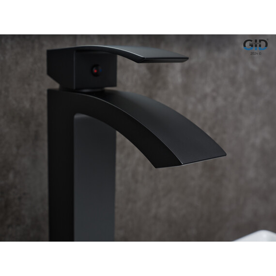 СМЕСИТЕЛЬ ВЫСОКИЙ ДЛЯ РАКОВИНЫ GID VICTORIA L120-BM-D L120BMD ЧЕРНЫЙ МАТОВЫЙ