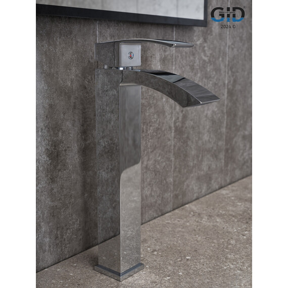 СМЕСИТЕЛЬ ВЫСОКИЙ ДЛЯ РАКОВИНЫ GID VICTORIA L120-CH-D L120CHD ХРОМ