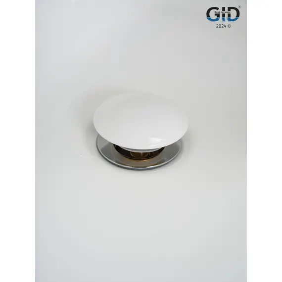 БЕЛЫЙ КЕРАМИЧЕСКИЙ ДОННЫЙ КЛАПАН GID WH100 БЕЗ ПЕРЕЛИВА