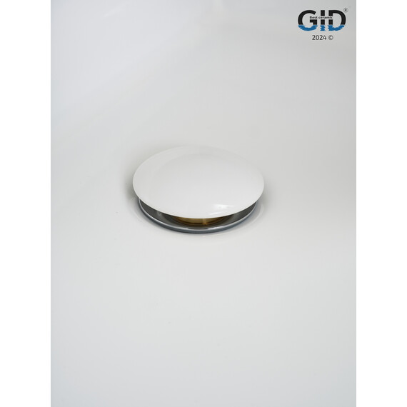 БЕЛЫЙ КЕРАМИЧЕСКИЙ ДОННЫЙ КЛАПАН GID WH100 БЕЗ ПЕРЕЛИВА