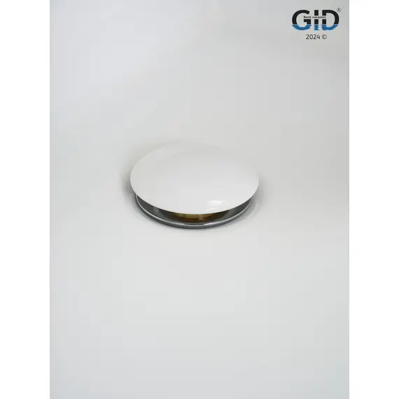 БЕЛЫЙ КЕРАМИЧЕСКИЙ ДОННЫЙ КЛАПАН GID WH100 БЕЗ ПЕРЕЛИВА