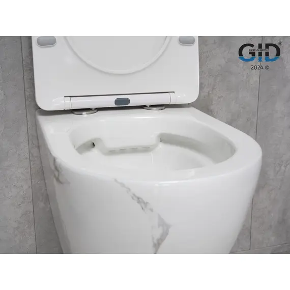 УНИТАЗ ПОДВЕСНОЙ GID WS2198 БЕЛЫЙ ГЛЯНЦЕВЫЙ ПОД КАМЕНЬ