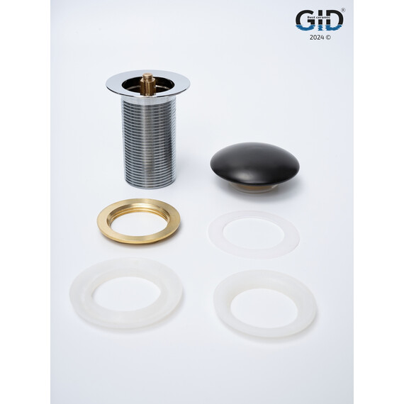 ЧЕРНЫЙ МАТОВЫЙ КЕРАМИЧЕСКИЙ ДОННЫЙ КЛАПАН GID BLM100