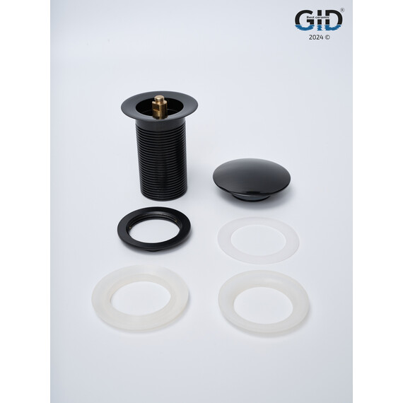 ЧЕРНЫЙ МЕТАЛЛИЧЕСКИЙ ДОННЫЙ КЛАПАН GID G-54BL БЕЗ ПЕРЕЛИВА