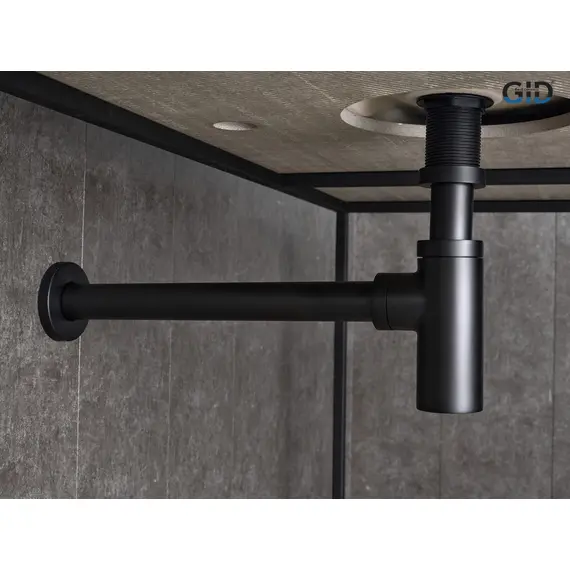 СИФОН ЧЕРНЫЙ ДЛЯ РАКОВИНЫ GID G-74BL