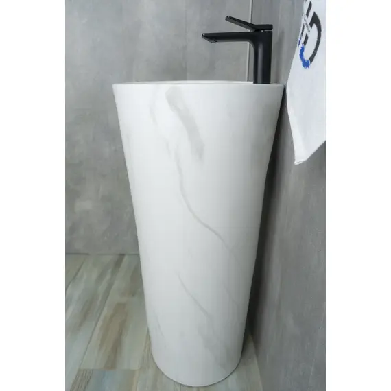 КЕРАМИЧЕСКАЯ НАПОЛЬНАЯ РАКОВИНА GID NB131WS ПОД КАМЕНЬ МАТОВАЯ