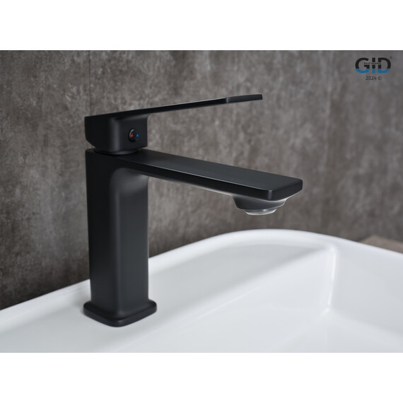 СМЕСИТЕЛЬ ДЛЯ РАКОВИНЫ GID NIAGARA L057-BM-K L057BMK ЧЕРНЫЙ МАТОВЫЙ