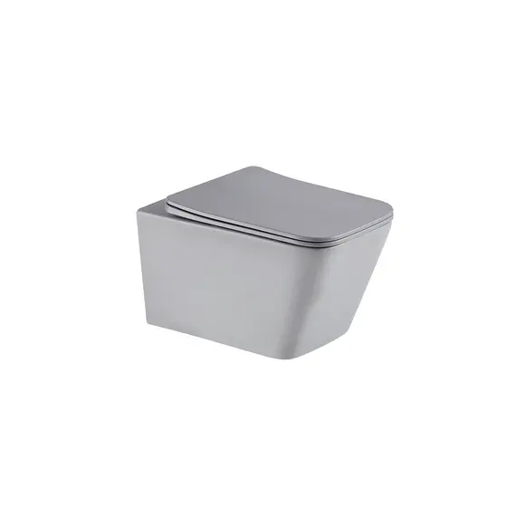 УНИТАЗ ПОДВЕСНОЙ TORNADO GID TR2143TF-LGM 62305Y СЕРЫЙ МАТОВЫЙ 49X34X36