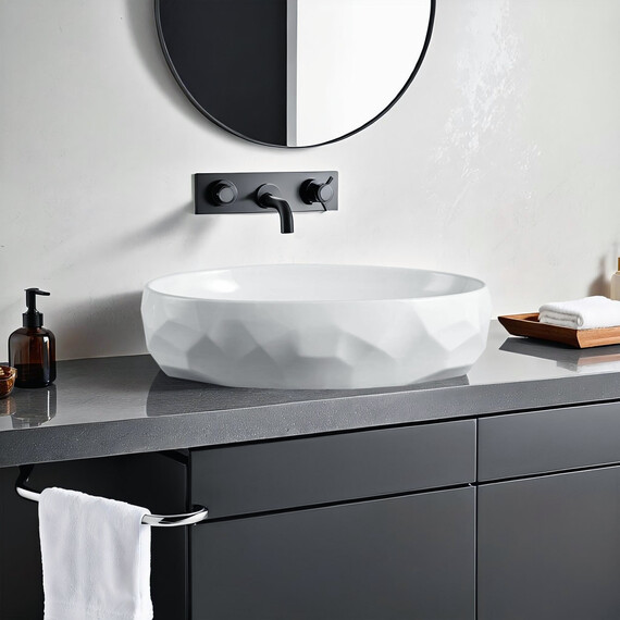 РАКОВИНА GID 9030WX 51241 НАКЛАДНАЯ БЕЛАЯ 60X40X15