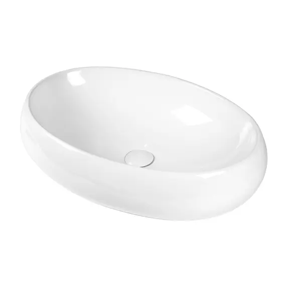 РАКОВИНА НАКЛАДНАЯ ОВАЛЬНАЯ BOND S58-600 60,5*40,5*15СМ БЕЛАЯ