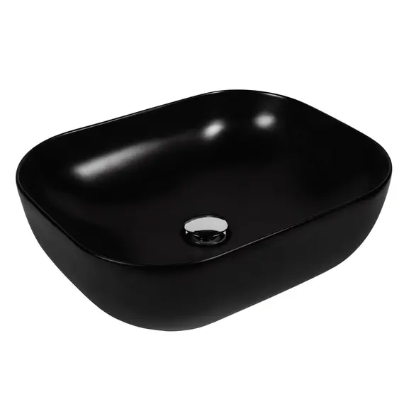 РАКОВИНА НАКЛАДНАЯ ПРЯМОУГОЛЬНАЯ BOND S61-508 50*40*14,5СМ ЧЕРНАЯ