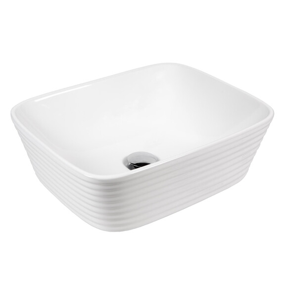 РАКОВИНА НАКЛАДНАЯ ПРЯМОУГОЛЬНАЯ BOND S63-500 50*38*16СМ БЕЛАЯ