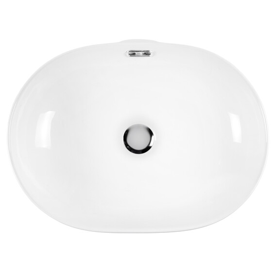 РАКОВИНА НАКЛАДНАЯ ОВАЛЬНАЯ С ПЕРЕЛИВОМ BOND S65-490 49*36*13,5СМ БЕЛАЯ