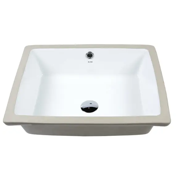РАКОВИНА ВСТРАИВАЕМАЯ ПОД СТОЛЕШНИЦУ BOND S99-500 50,5*40*18,5СМ ПРЯМОУГОЛЬНАЯ БЕЛАЯ С ПЕРЕЛИВОМ