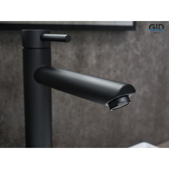 СМЕСИТЕЛЬ ВЫСОКИЙ ДЛЯ РАКОВИНЫ GID BERLIN SS080-BM-D SS080BMD ЧЕРНЫЙ МАТОВЫЙ