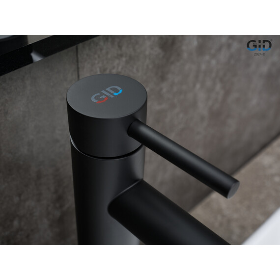 СМЕСИТЕЛЬ ВЫСОКИЙ ДЛЯ РАКОВИНЫ GID BERLIN SS080-BM-D SS080BMD ЧЕРНЫЙ МАТОВЫЙ