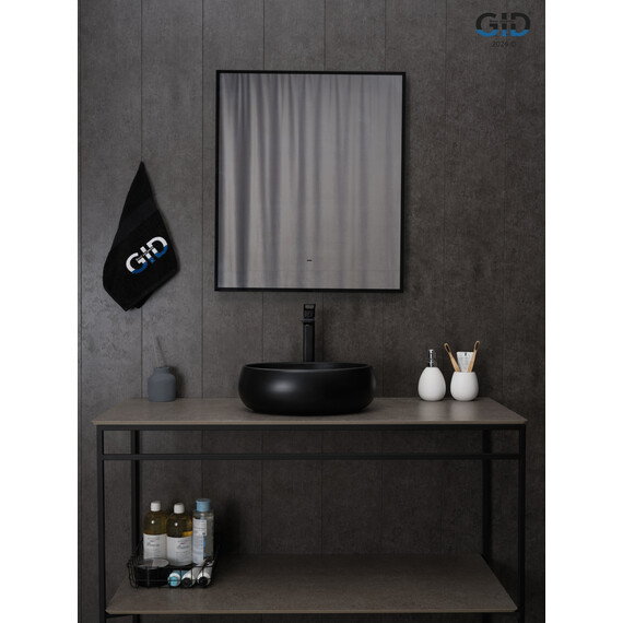 РАКОВИНА GID BM9030DS 53384 НАКЛАДНАЯ ЧЕРНАЯ МАТОВАЯ 40X30X13.5