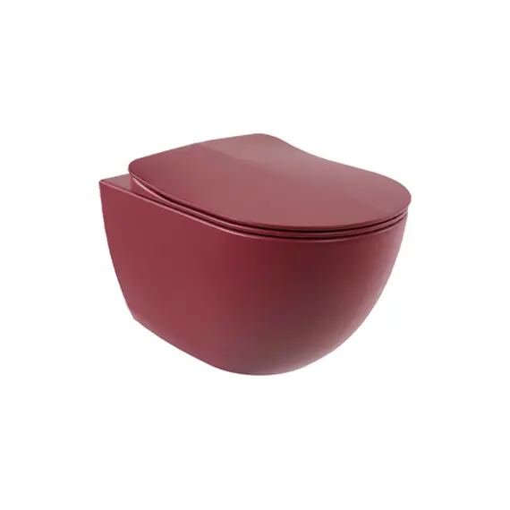 CREAVIT FREE УНИТАЗ ПОДВЕСНОЙ БЕЗОБОДКОВЫЙ С БИДЕ БЕРРИ МАТОВЫЙ